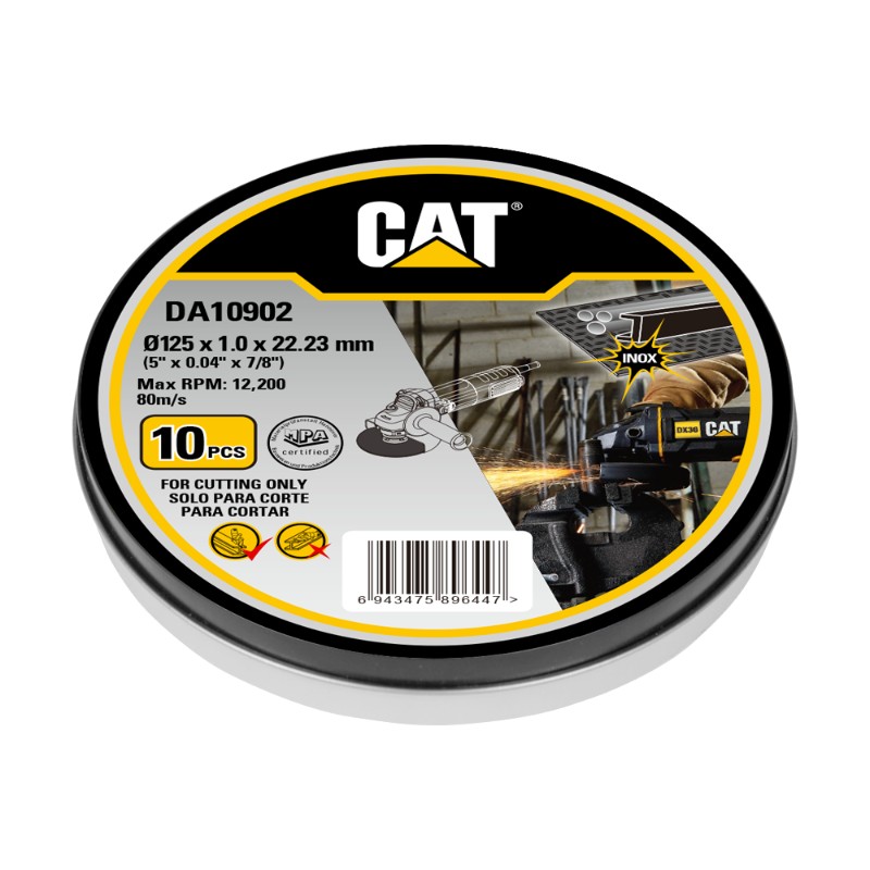 CAT 10Pcs In A Tin Box Flat Metal Cut Wheel Ti 5 X 125X 78