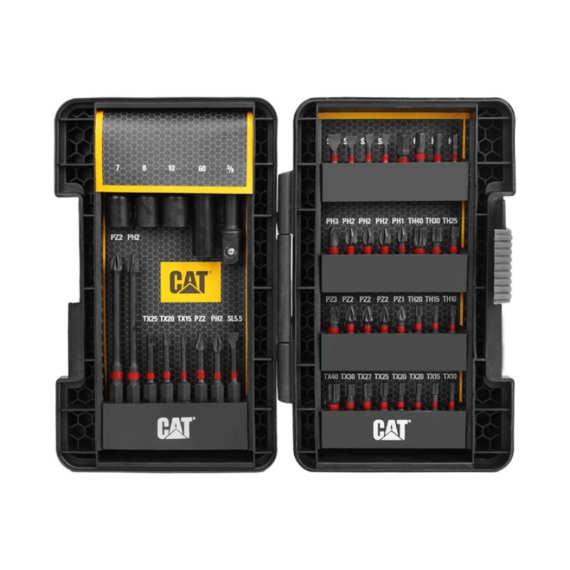 CAT 45pcsc SCREWDRIVER BIT Set MEDIUM CASE