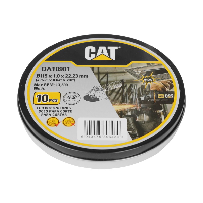 CAT Cutting Disc 115mm x 1mm x 22.2mm 10pcs Tin Case