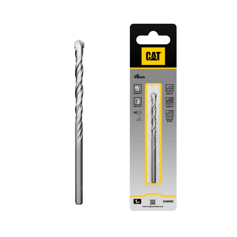 CAT Hard Surface Masonry Drill 6x60x100mm Pack1