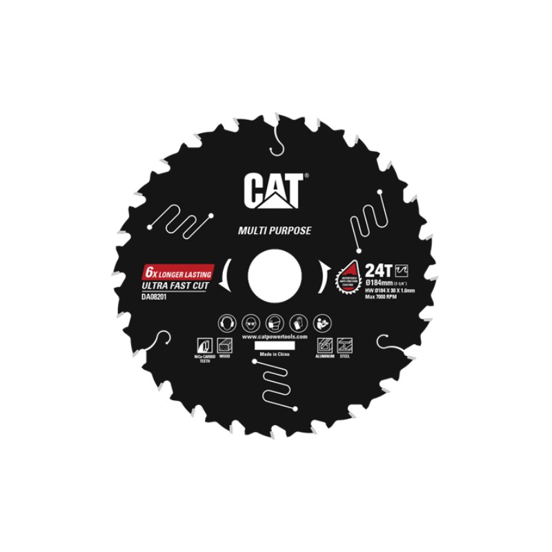 CAT Multipurpose TCT Blade 184mm x 1.5mm x 3x T24 1620mm Reduction Ring