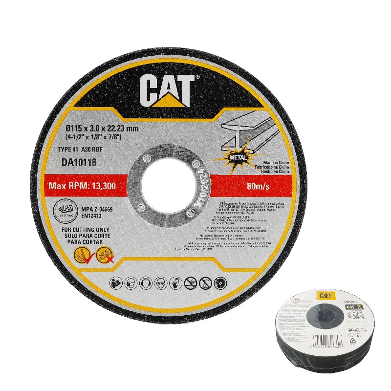CAT Pack10Flat Metal Cut Wheel Ti 412 X 3Mm 18 X 78