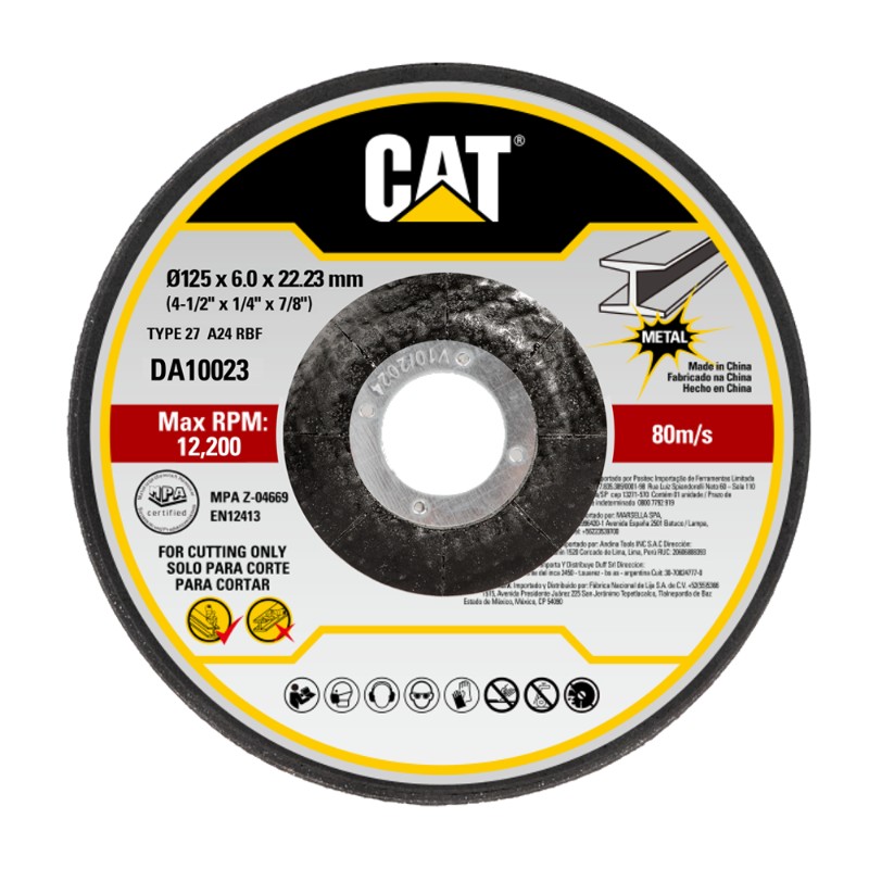 CAT Pack5 Depressed Metal Grinding Wheel T27 5 X 6.0Mm 14 X 78