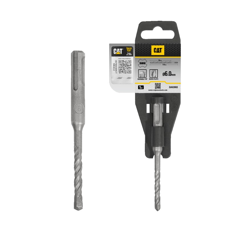 CAT SDS Hard Rock Drill 6 x 110mmPack1