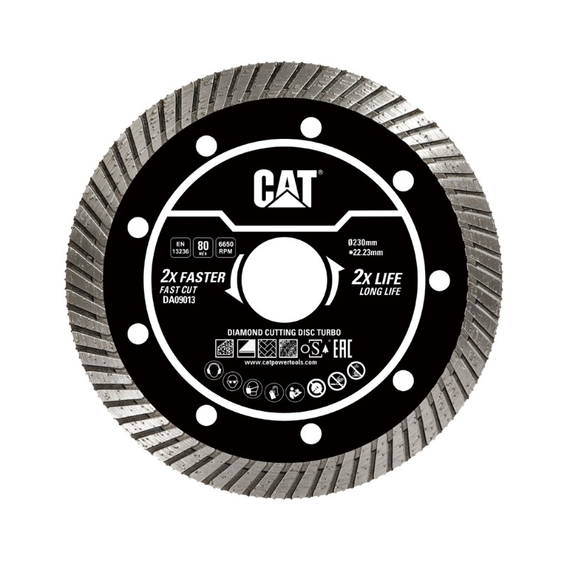 CAT Turbo Diamond Cutting Disc 230mm x 22.23mm Bore