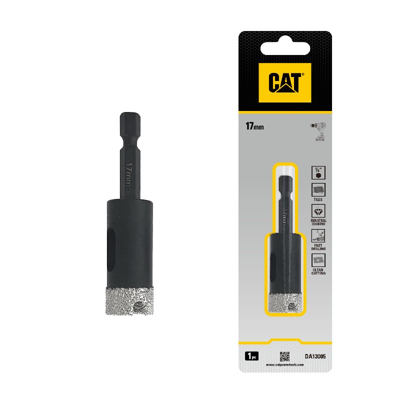CAT Vacuum Brazed Hole Saw 17mm Pack1