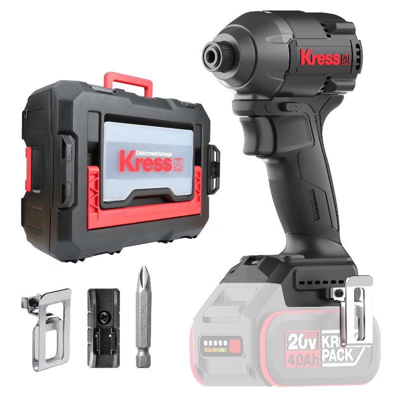 KRESS 1/4 Impact Driver 20V BL 230Nm 4 Mode TOOL ONLY