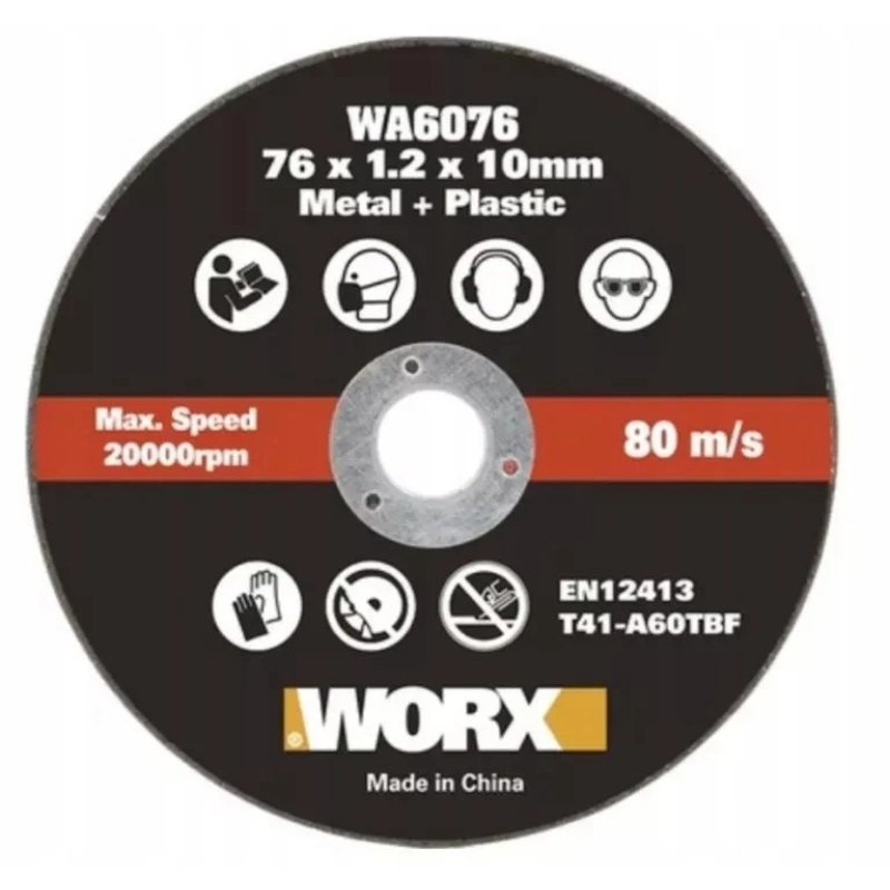WORX 3 piece 76mm Metal Cutting Blade