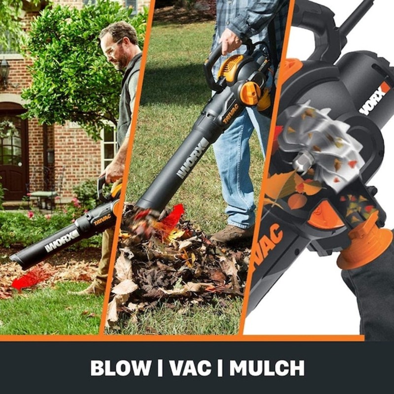 WORX Cordless 3-in-1 Blower & Vacuum With Collection Bag 40V TOOL ONLY