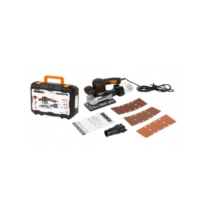 WORX Finishing Sander 220V 270W Incl. 9Pc San