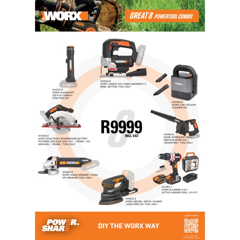 WORX GREAT 8 Powertool Combo