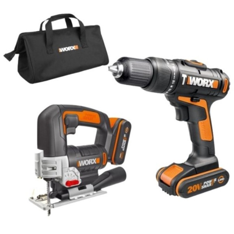 WORX Impact Drill & Jigsaw 20V KIT