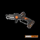 WORX NITRO BL One Hand Chain Saw 12Ccm Chain (self oiling) 20V TOOL ONLY