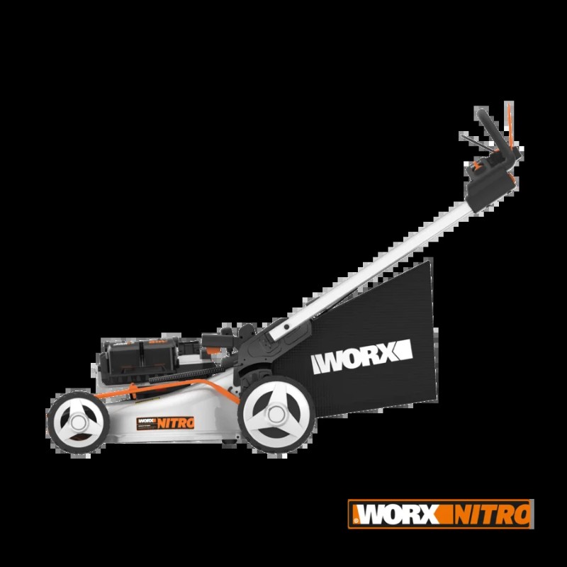 WORX Nitro Self-Propelled Lawn Mower with Brushless Motor 4 x 20V 80V | 51cm | 53cm | 4 x 4.0Ah | 4 Hour Powertank Charger | Kit
