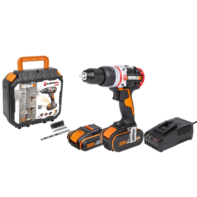WORX Slammer 3-In-1 Active Hammer Drill 20V Kit