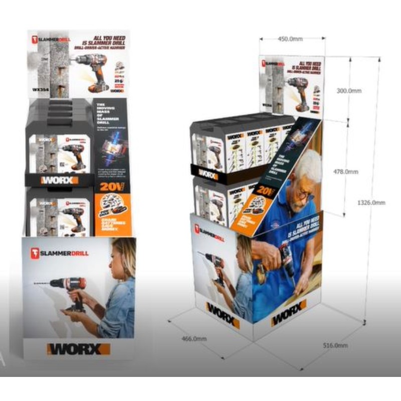 WORX Slammer Display Cardboard 81601113 (DISP001)Pce